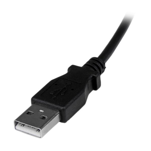 Bild von StarTech.com 2m USB 2.0 A auf Micro USB B Kabel abgewinkelt - Schwarz