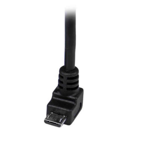 Bild von StarTech.com 2m USB 2.0 A auf Micro USB B Kabel abgewinkelt - Schwarz