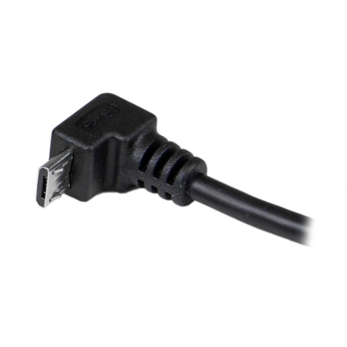 Bild von StarTech.com 2m USB 2.0 A auf Micro USB B Kabel abgewinkelt - Schwarz