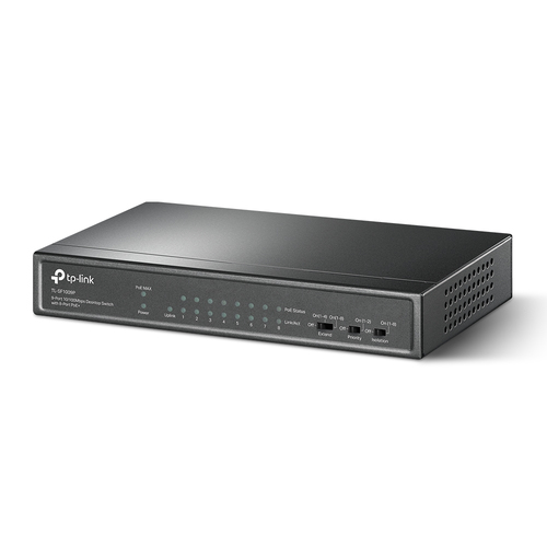 Bild von TP-Link 9-Port 10/100Mbit/s-Desktop-Switch mit 8 PoE+-Ports