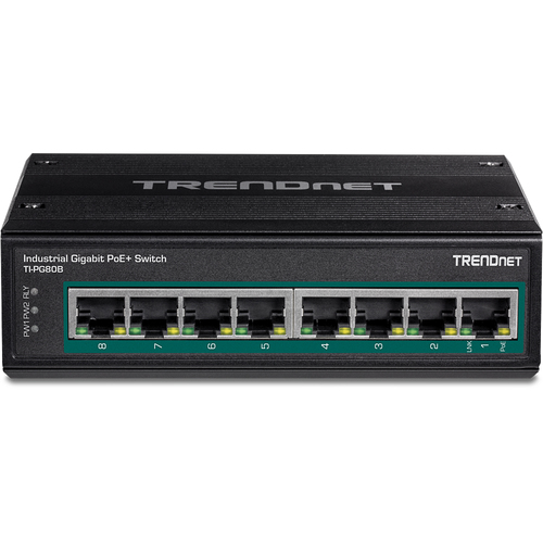 Bild von Trendnet TI-PG80B Netzwerk-Switch Gigabit Ethernet (10/100/1000) Power over Ethernet (PoE) Schwarz