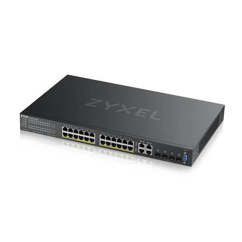 Bild von Zyxel GS2220-28HP-EU0101F Netzwerk-Switch Managed L2 Gigabit Ethernet (10/100/1000) Power over Ethernet (PoE) Schwarz