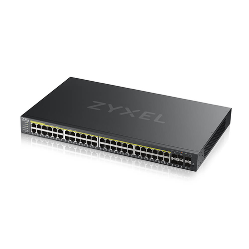 Bild von Zyxel GS2220-50HP-EU0101F Netzwerk-Switch Managed L2 Gigabit Ethernet (10/100/1000) Power over Ethernet (PoE) Schwarz