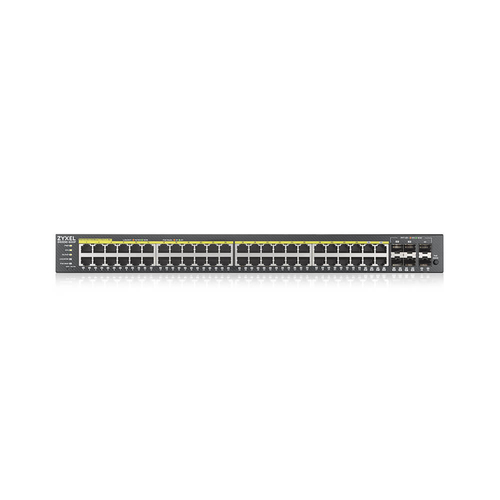 Bild von Zyxel GS2220-50HP-EU0101F Netzwerk-Switch Managed L2 Gigabit Ethernet (10/100/1000) Power over Ethernet (PoE) Schwarz