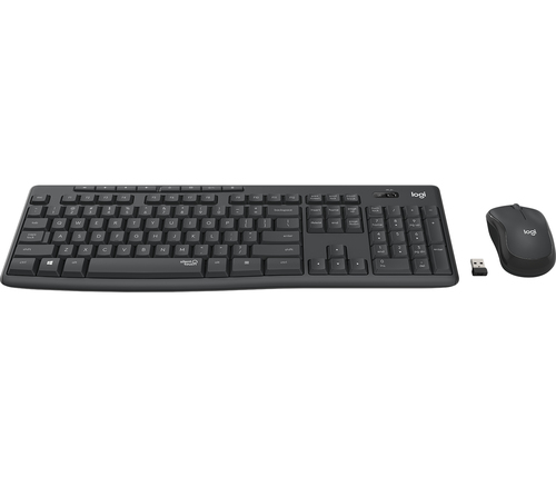 Bild von Logitech MK295 Silent Wireless Combo Tastatur Maus enthalten Büro RF Wireless AZERTY Belgisch Graphit