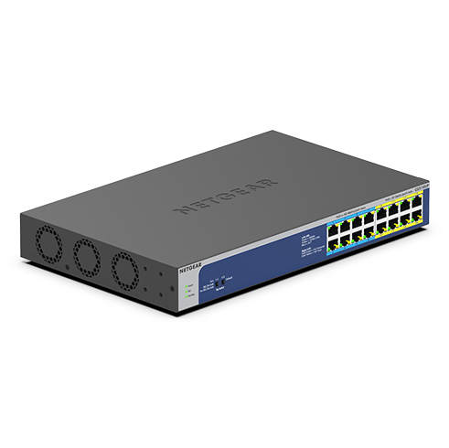 Bild von NETGEAR GS516UP Unmanaged Gigabit Ethernet (10/100/1000) Power over Ethernet (PoE) Grau