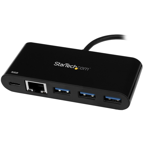 Bild von StarTech.com USB-C auf Ethernet Adapter mit 3 Port USB 3.0 Hub und Stromversorgung