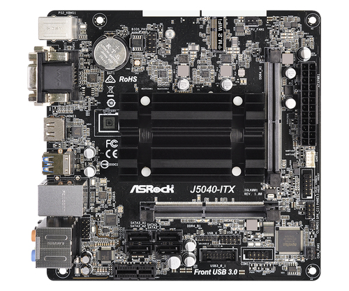 Bild von Asrock J5040-ITX, Intel, Intel® Pentium®, J5040, DDR4-SDRAM, 8 GB, DIMM