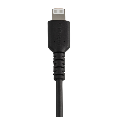 Bild von StarTech.com 15cm strapazierfähiges schwarzes USB-A auf Lightning-Kabel - Hochbelastbare, robuste Aramidfaser - USB Typ-A auf Lightningkabel - Lade-/Synchronisationskabel - Apple MFi-zertifiziert iPad/iPhone 12