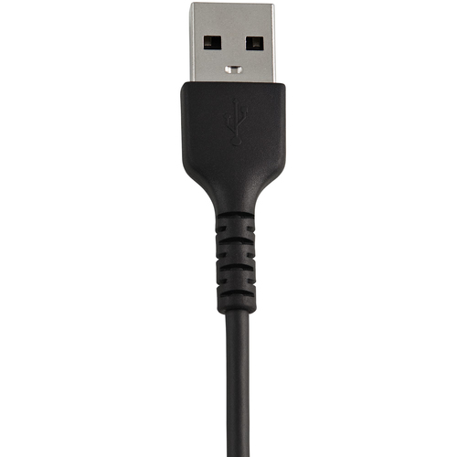 Bild von StarTech.com 30cm strapazierfähiges schwarzes USB-A auf Lightning-Kabel - Hochbelastbare, robuste Aramidfaser - USB Typ-A auf Lightningkabel - Lade-/Synchronisationskabel - Apple MFi-zertifiziert iPad/iPhone 12