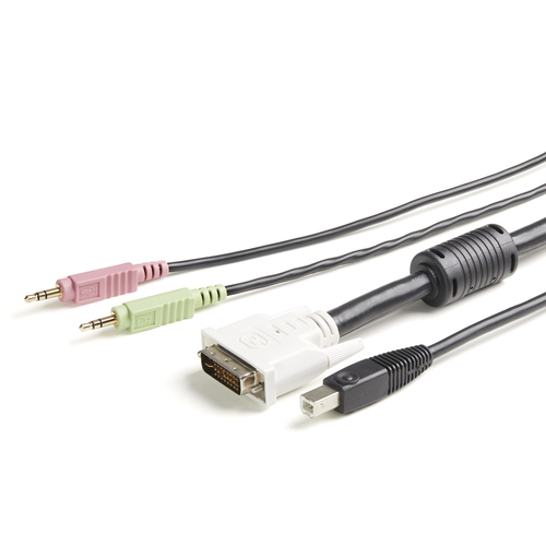 Bild von StarTech.com 1,8m 4-in-1 USB DVI KVM Kabel mit Audio und Mikrofon