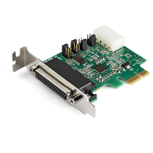 Bild von StarTech.com 4 Port Serielle PCI Express RS232 Adapter Karte - PCIe Serielle Host Controller Karte - PCIe zu Seriell DB9 - 16950 UART - Niedrig Profil Erweiterungskarte - Windows & Linux