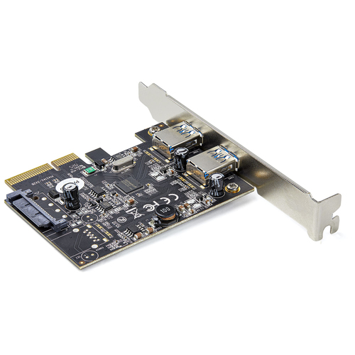 Bild von StarTech.com USB PCIe Adapter mit 2 Anschlüssen - 10 Gbit/s/Port - USB 3.2 Gen 2 Typ-A PCI Express 3.0 x2 Host Controller Erweiterungskarte - USB-PCIe-Schnittstellenkarte - Full/Low Profile - Windows & Linux