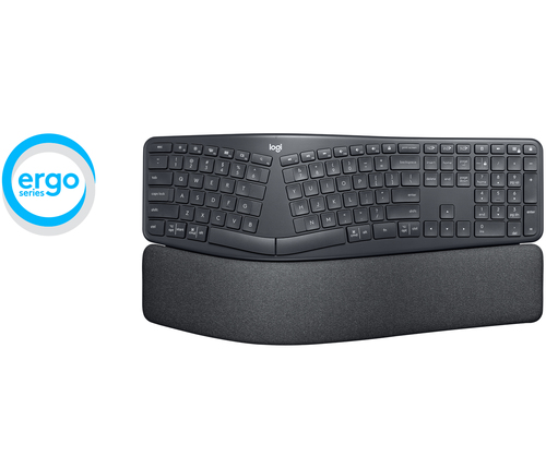 Bild von Logitech Ergo K860 Tastatur Büro RF Wireless + Bluetooth Schweiz Graphit