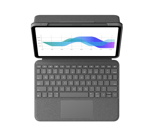 Bild von Logitech Folio Touch Nordisch Smart Connector Grau