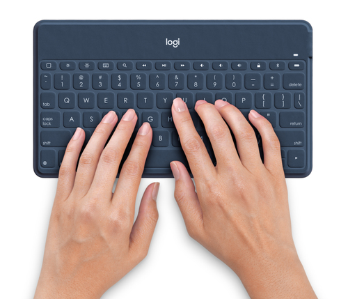 Bild von Logitech Keys-To-Go Norwegisch Bluetooth Blau