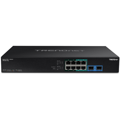 Bild von Trendnet TPE-BG102G Netzwerk-Switch Unmanaged Gigabit Ethernet (10/100/1000) Power over Ethernet (PoE) 1U Schwarz