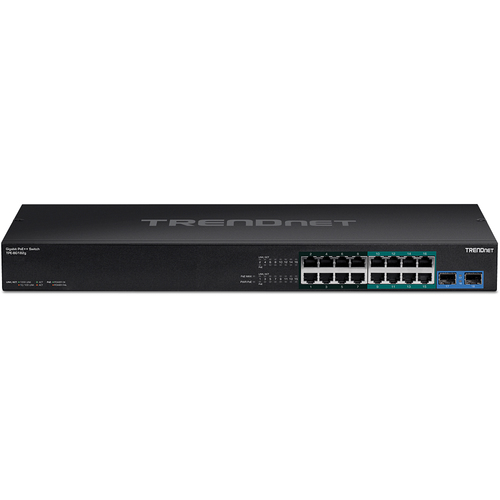 Bild von Trendnet TPE-BG182G Netzwerk-Switch Unmanaged Gigabit Ethernet (10/100/1000) Power over Ethernet (PoE) 1U Schwarz