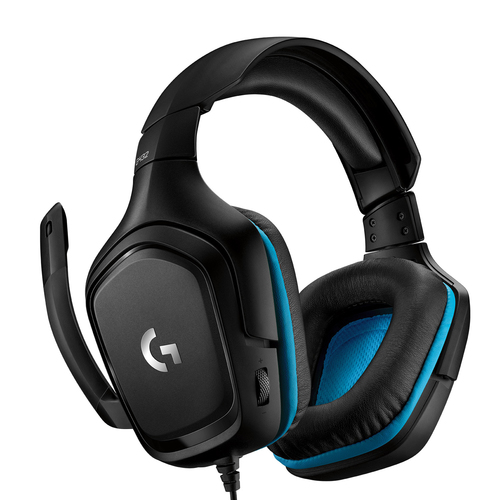 Bild von Logitech G G432 Kopfhörer Kabelgebunden Kopfband Gaming Schwarz, Blau