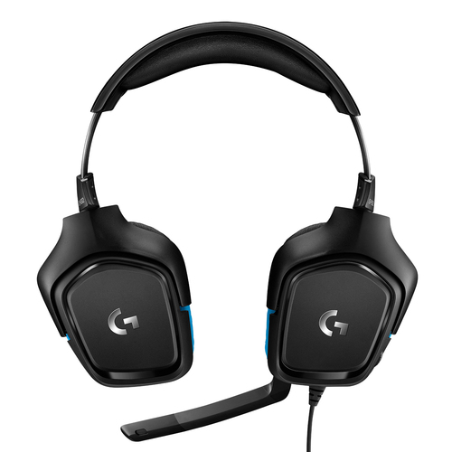 Bild von Logitech G G432 Kopfhörer Kabelgebunden Kopfband Gaming Schwarz, Blau