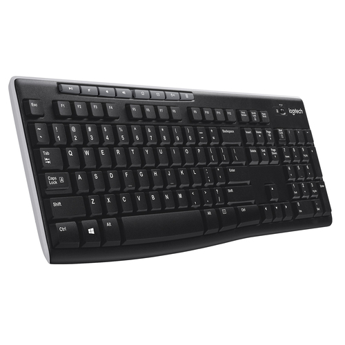 Bild von Logitech Wireless Keyboard K270 Tastatur Haus RF Wireless AZERTY Belgisch Schwarz