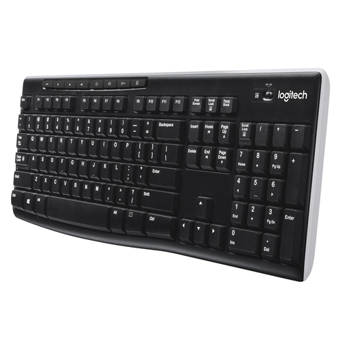 Bild von Logitech Wireless Keyboard K270 Tastatur Haus RF Wireless AZERTY Belgisch Schwarz