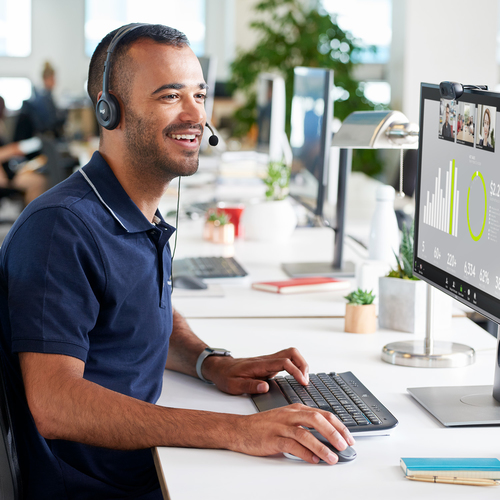 Bild von Logitech H111 Kopfhörer Kabelgebunden Kopfband Büro/Callcenter Grau