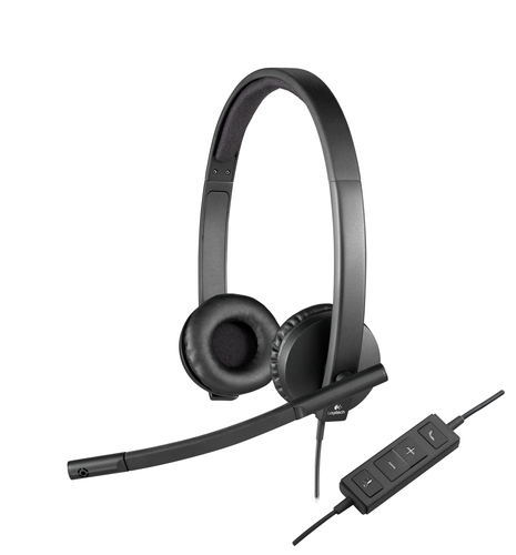 Bild von Logitech H570e Kopfhörer Kabelgebunden Kopfband Büro/Callcenter USB Typ-A Schwarz