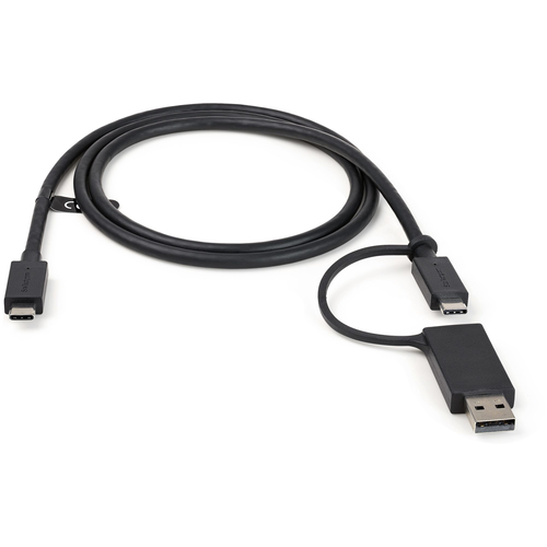 Bild von StarTech.com 1m USB-C Kabel mit USB-A Adapter Dongle - Hybrid 2-in-1 USB-C Kabel mit USB-A - USB-C auf USB-C (10Gbit/s - 100W PD), USB-A auf USB-C (5 Gbit/s) - Ideal für Hybrid-Dockingstation