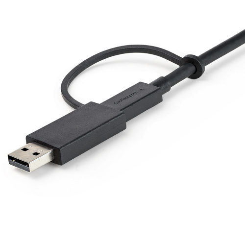 Bild von StarTech.com 1m USB-C Kabel mit USB-A Adapter Dongle - Hybrid 2-in-1 USB-C Kabel mit USB-A - USB-C auf USB-C (10Gbit/s - 100W PD), USB-A auf USB-C (5 Gbit/s) - Ideal für Hybrid-Dockingstation