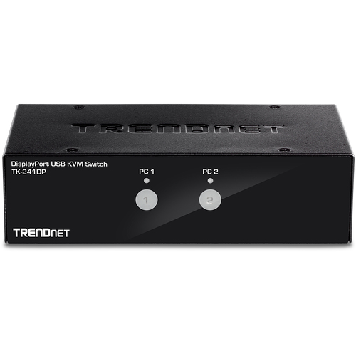 Bild von Trendnet TK-241DP Tastatur/Video/Maus (KVM)-Switch Schwarz