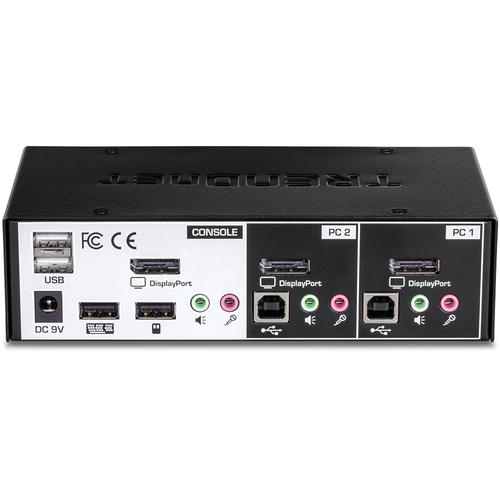 Bild von Trendnet TK-241DP Tastatur/Video/Maus (KVM)-Switch Schwarz