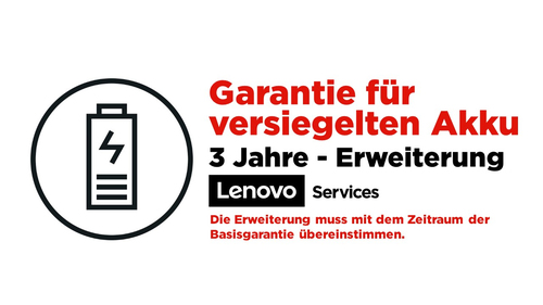 Bild von Lenovo 3 Jahre Garantie für versiegelten Akku (Erweiterung)