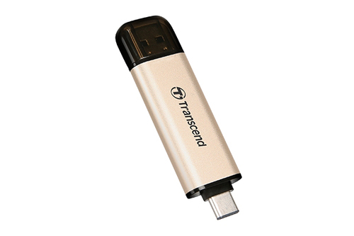 Bild von Transcend JetFlash 930C USB-Stick 128 GB USB Type-A / USB Type-C 3.2 Gen 1 (3.1 Gen 1) Gold