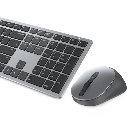 Bild von DELL KM7321W Tastatur Maus enthalten RF Wireless + Bluetooth AZERTY Französisch Grau, Titan