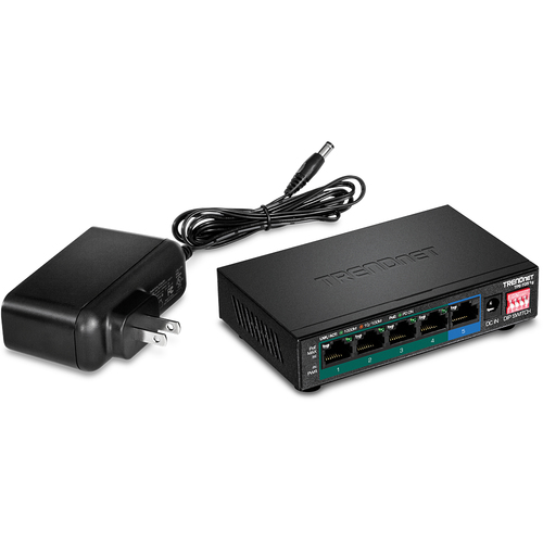 Bild von Trendnet TPE-TG51G Netzwerk-Switch Gigabit Ethernet (10/100/1000) Power over Ethernet (PoE) Schwarz