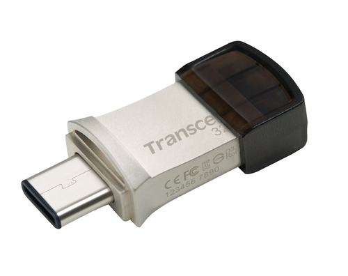 Bild von Transcend JetFlash 890 32GB USB-Stick USB Type-A / USB Type-C 3.2 Gen 1 (3.1 Gen 1) Schwarz, Silber