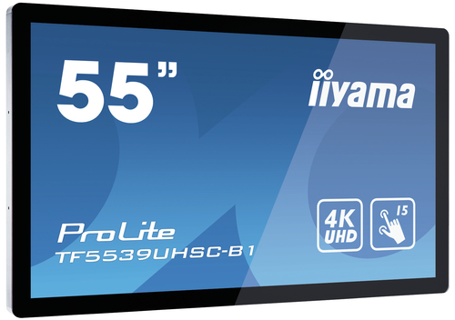 Bild von iiyama ProLite TF5539UHSC-B1AG Computerbildschirm 139,7 cm (55 Zoll) 3840 x 2160 Pixel 4K Ultra HD LED Touchscreen Multi-Nutzer Schwarz