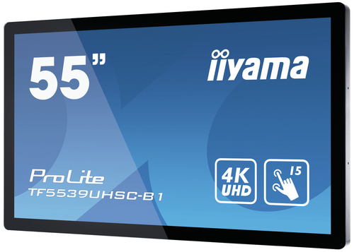 Bild von iiyama ProLite TF5539UHSC-B1AG Computerbildschirm 139,7 cm (55 Zoll) 3840 x 2160 Pixel 4K Ultra HD LED Touchscreen Multi-Nutzer Schwarz