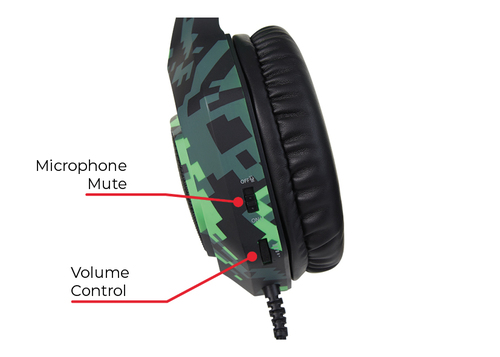 Bild von SureFire Skirmish Kopfhörer Kabelgebunden Kopfband Gaming USB Typ-A Schwarz, Camouflage, Grün
