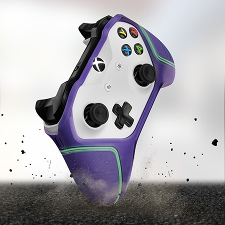 Bild von OtterBox Easy Grip Gaming Controller Series für Microsoft XBOX Controller Gen 8, Galactic Dream Purple/Glow in the Dark