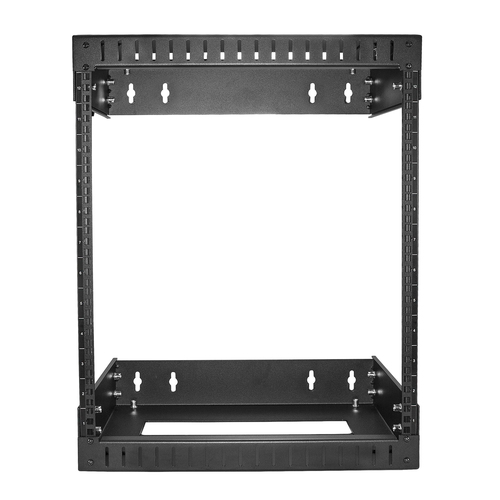 Bild von StarTech.com 2-Pfosten 12HE Heavy-Duty Wandmontage Netzwerk-Rack, 19&quot; Open Frame Server Rack mit Einstellbarer Tiefe, Wandmontage Daten-Rack für IT/AV/Patch Panele/Computer - Käfigmuttern und Schrauben inkl.