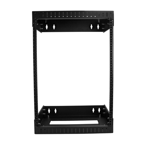 Bild von StarTech.com 2-Pfosten 15HE Heavy-Duty Wandmontage Netzwerk-Rack, 19&quot; Open Frame Server Rack mit Einstellbarer Tiefe, Wandmontage Daten-Rack für IT/AV/Patch Panele/Computer - Käfigmuttern und Schrauben inkl.