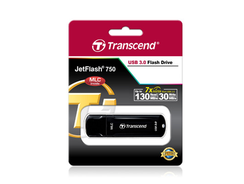 Bild von Transcend JetFlash 750, 16GB USB-Stick USB Typ-A 3.2 Gen 1 (3.1 Gen 1) Schwarz