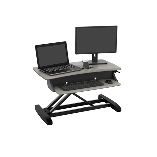 Bild von Ergotron WorkFit-Z Mini, Schwarz, Grau, 61 cm (24&quot;), 11,3 kg, Tisch/Bank, Rechteckige Form, 31,8 cm