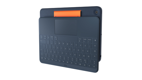 Bild von Logitech Rugged Combo 3 Touch QWERTZ Schweiz Smart Connector Blau