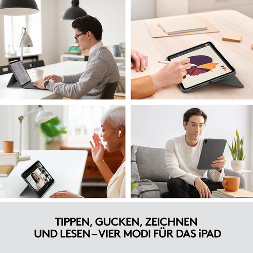 Bild von Logitech Combo Touch QWERTY UK Englisch Smart Connector Grau