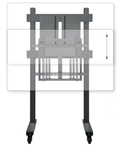 Bild von Hagor HP Counterbalanced Mobile Flachbildschirm-Tischhalterung 177,8 cm (70&quot;) Flur Schwarz