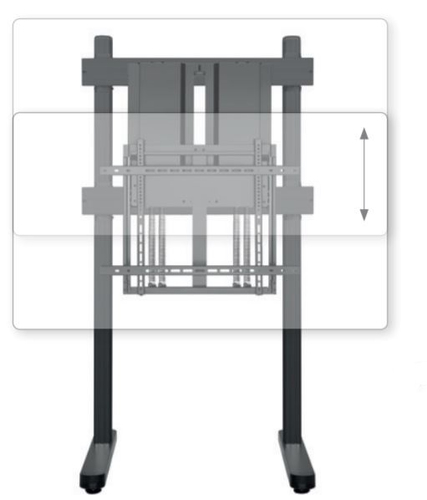 Bild von Hagor HP Counterbalanced Floorstand HD Flachbildschirm-Tischhalterung 2,29 m (90&quot;) Flur Schwarz