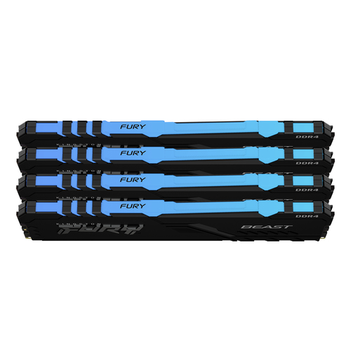 Bild von Kingston Technology FURY Beast RGB Speichermodul 64 GB 4 x 16 GB DDR4 2666 MHz